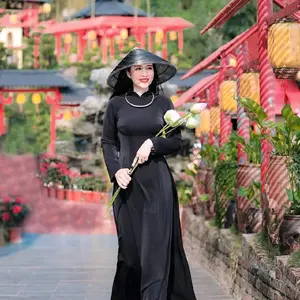 Vietnamese Ao Dai M8 ( Vietnamese Size ) / Áo Dài Cách Tân Truyền Thống Việt Nam/ Girl Ao Dai / Luna Ao Dai / Black Ao Dai
