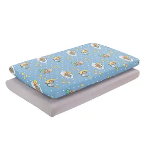 Precious Moments 2-Pack Pack n Play Sheets – Soft 100% Jersey Cotton for Playpen or Mini Crib By Everyday Kids 