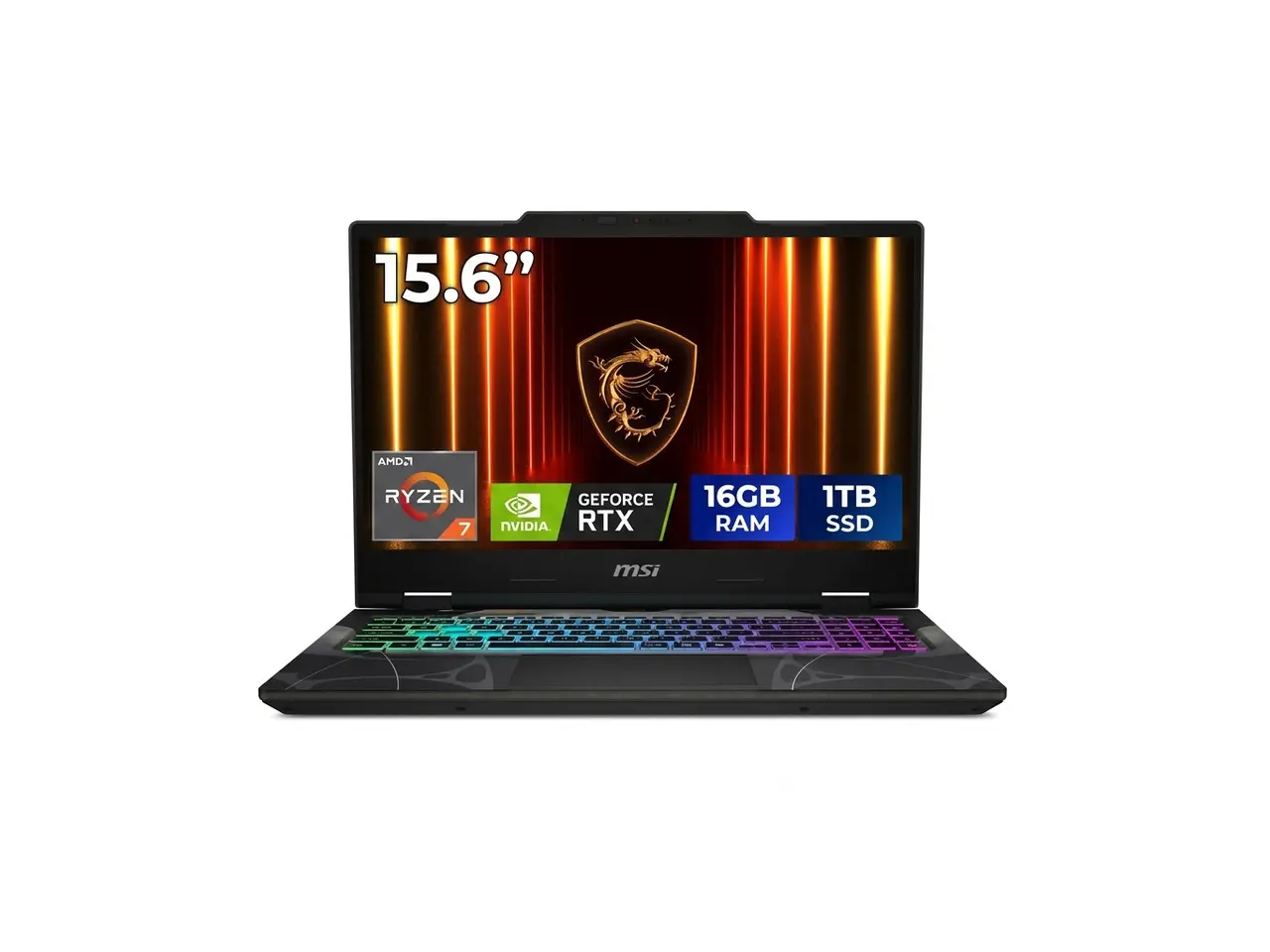 MSI Cyborg A15 15.6" 144hz FHD Gaming Laptop - AMD Ryzen 7 260 - GeForce RTX 5060 - 16GB DDR5 RAM - 1TB SSD - Windows 11 Home (Cyborg A15 AI B2HWFKG-030US)