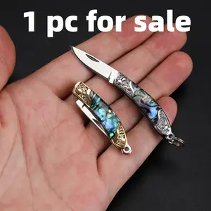 Mini Folding Knife, Pocket Knife Keychain, Portable Outdoor Utility Knife, Convenient for Opening Packages, Compact Design