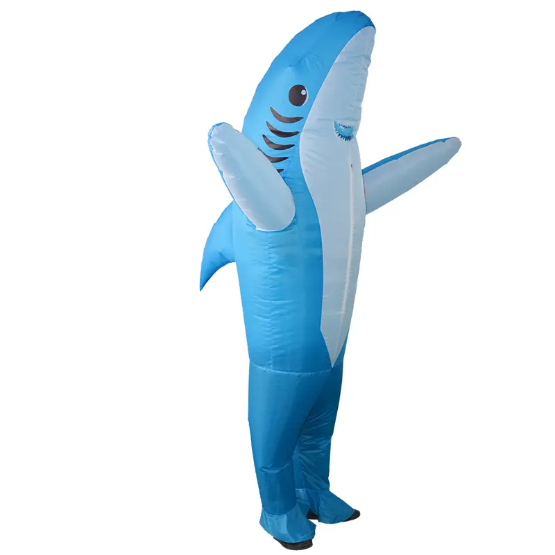 Inflatable Shark Costume Air Blow up Jaws Jumpsuit Fancy Dress Funny Carcharias Suit for Cosplay Party