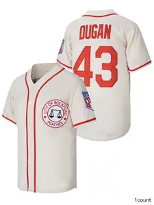 Baseball Jersey Movie Dugan #43 City of Rockford Peaches Cream Embroidery S~3XL Snapback Hat Adjustable