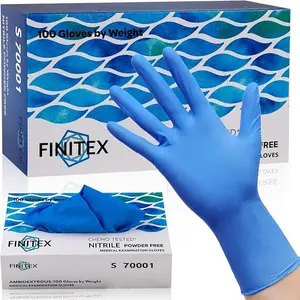 FINITEX Nitrile Disposable Medical Exam Gloves 4 mil Powder-free Latex-Free 100 PCS Examination Home Cleaning Food Gloves