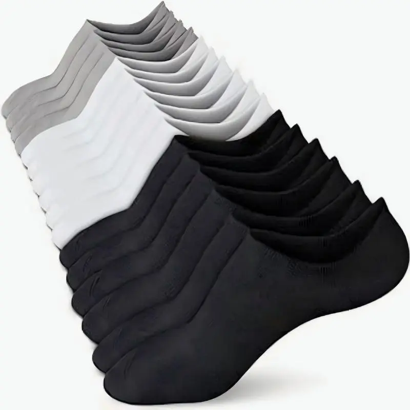 Women's Plain Ankle Socks, 10/20/30 Pairs, Seamless Thin Minimalist Knitted Fabric, Breathable, Comfortable, Moisture-Wicking, Lightweight, Machine-Washable, All-Season Wear, Socks For Women, Unisex, Invisible Thin Fit, Soft, Polyester, Thanksgiving, Chin