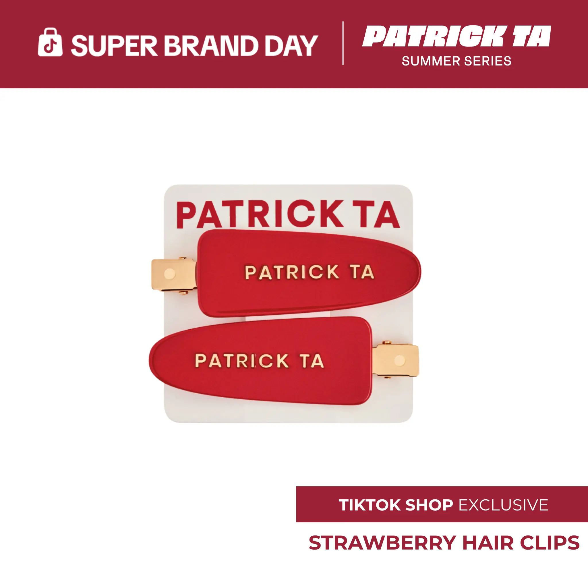 Strawberry Creaseless Hair Clips
