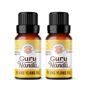 GuruNanda Ylang Ylang Essential Oil (10ml each) - Pure, Natural and Undiluted Diffuser Oil for Aromatherapy, Massages & DIY Recipes - 2 Pack