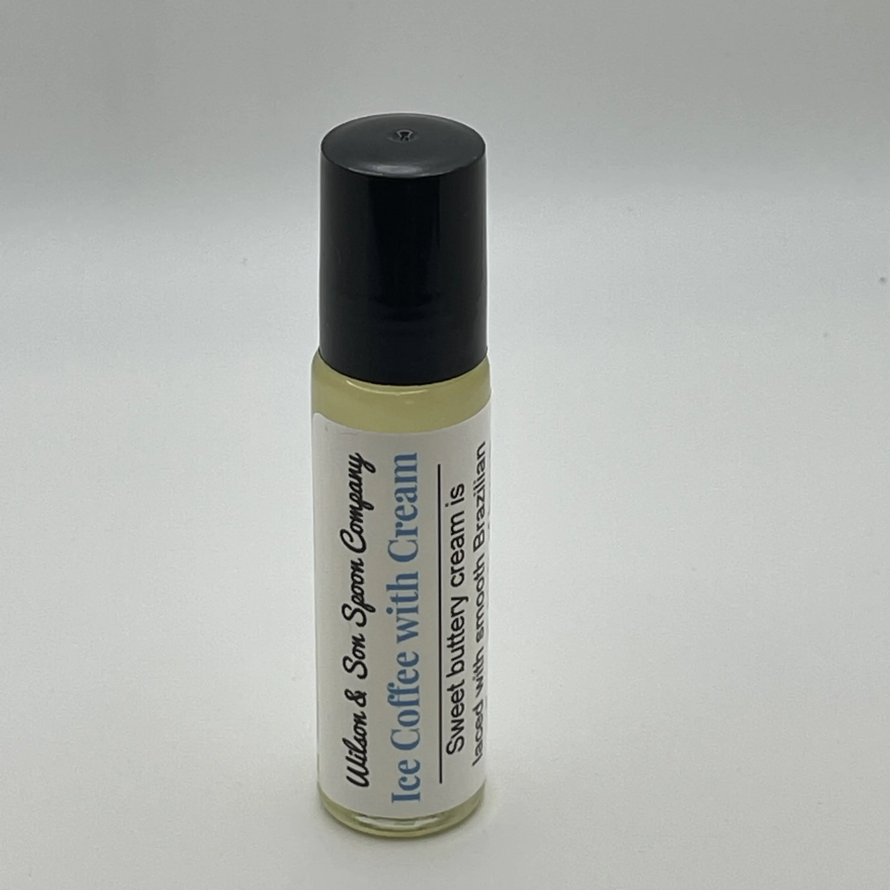 10 ml Iced Coffee with Cream Roll-On Vanilla Body Oil - Vegan Unisex Gourmand Scent, Sweet-Scented Bath & Body Care Oil with Buttery Brazilian Coffee, Brown Sugar & Cocoa Powder Aromas, Compact Size