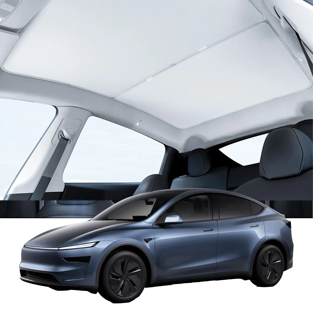 For Tesla Model 3/Y 2017-2025 Top Window Sun Shield - Premium Quality Sunshade with Heat Blocking Technology & Easy Installation