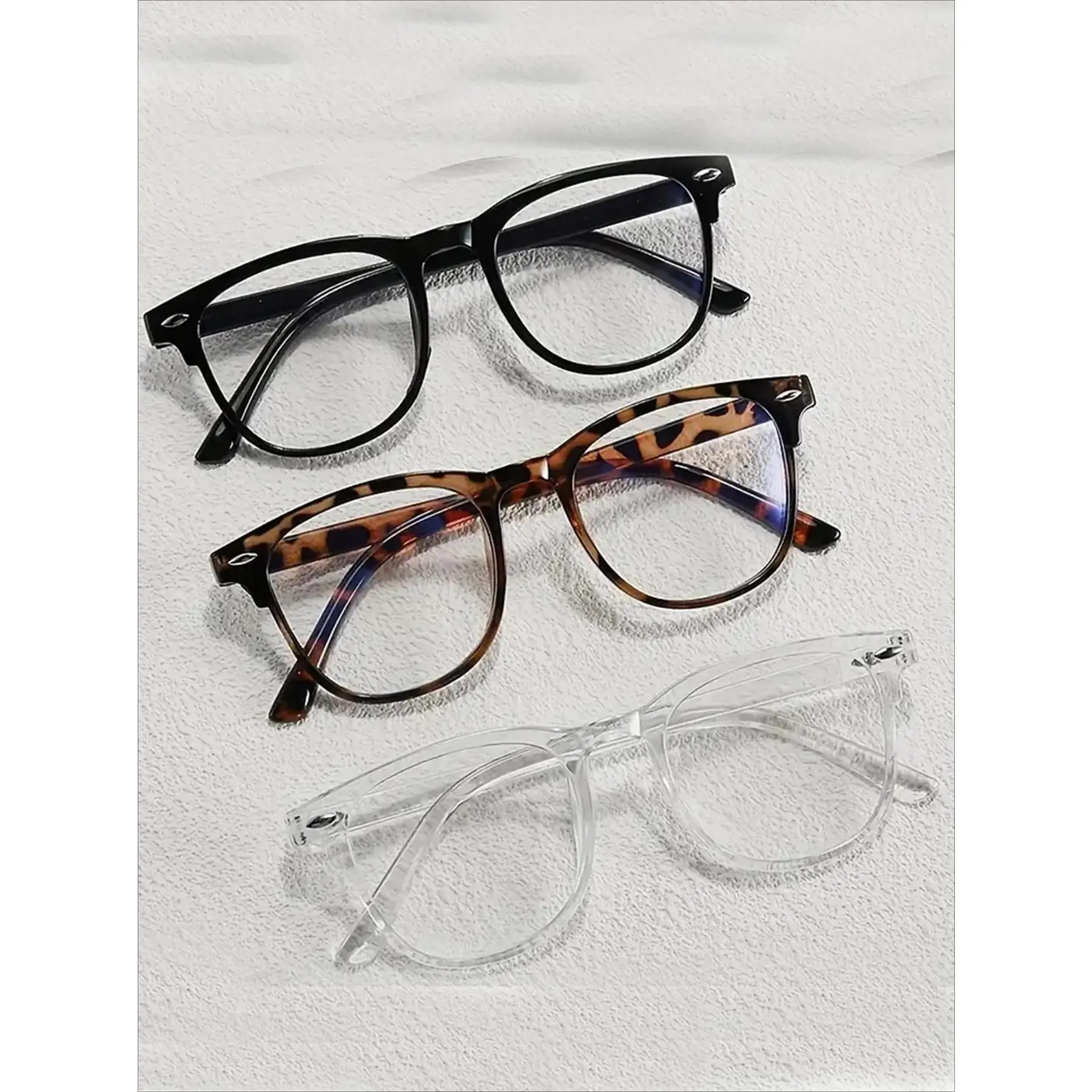 Unisex Square Frame Bluelight Glasses, Simple Solid Color Lightweight Optical Eyewear, Stylish Square Frames Casual Accessory for Women - 1 Size for Daily & Outdoor Sports Use, Square Frame Glasses outdoorfun