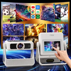 SpringBreak 2026 Portable Touchscreen Home Projector [Auto Focus / 800 ANSI Lumens / Native 1080p / Supports 4K] A2 Pro Touch Smart Movie Projector, Wi‑Fi 6, Bluetooth, 180° Stand, 300″ Display Screen, suitable for outdoor/indoor/gaming