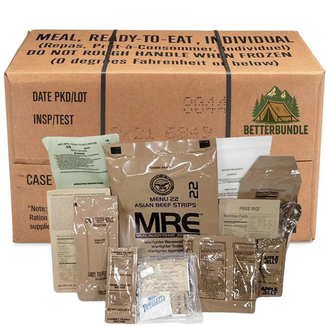 NEW! MRE Meals Emergency Supplies, Emergency Food Supply, Survival Food, Freeze Dried Food w/ Flameless Heater, Ready Meals (Variety Pack of 12) – (A or B Case Selected at Random Inspection 2024, 2025, 2026)