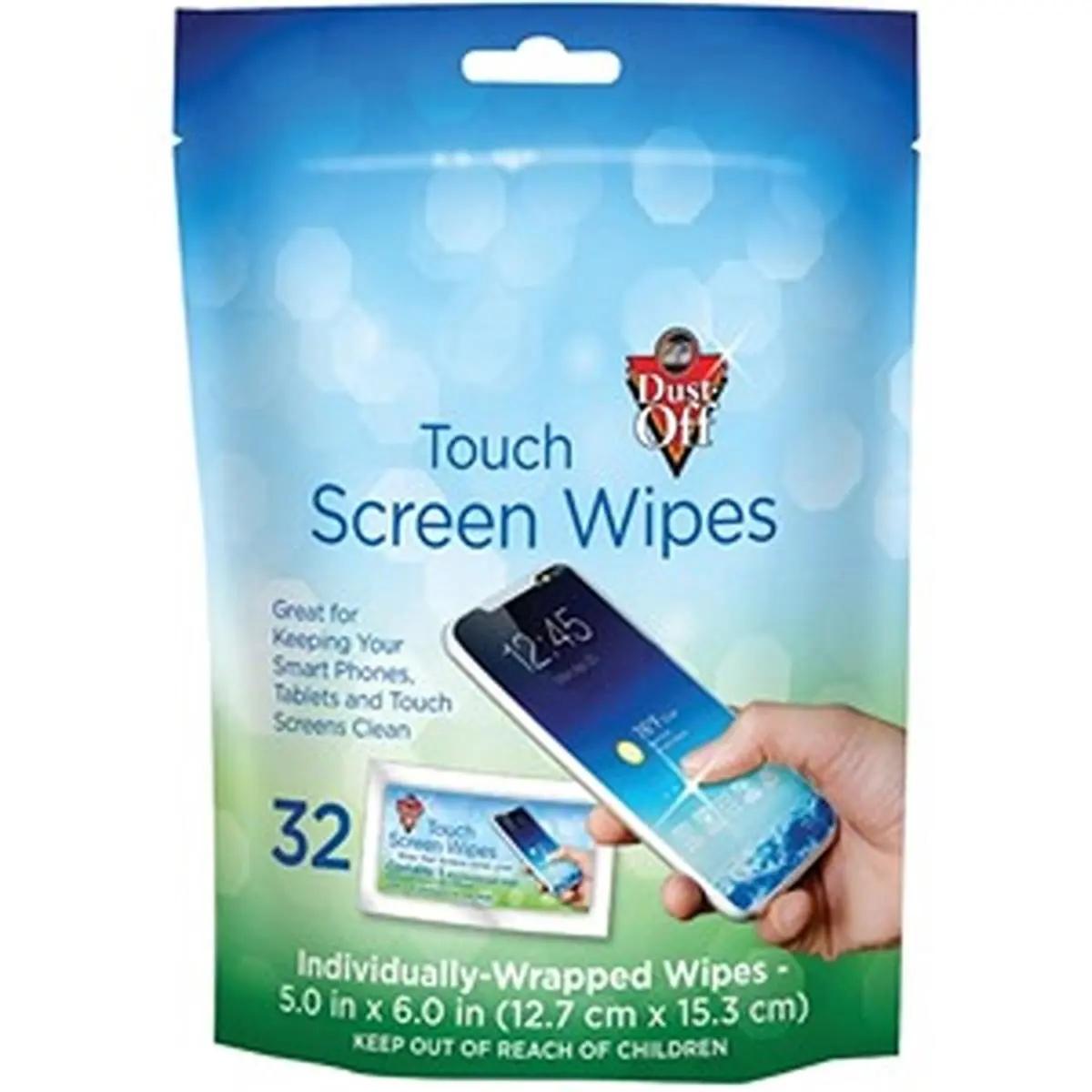 212 MAIN Pre-Moistened Advanced Foil Wrap Touchscreen Wipes (FALDTSW32M) - 32 Pack, Cleaner for Smartphones, Electronic Gadgets, Laptops, Laptop Cleaner
