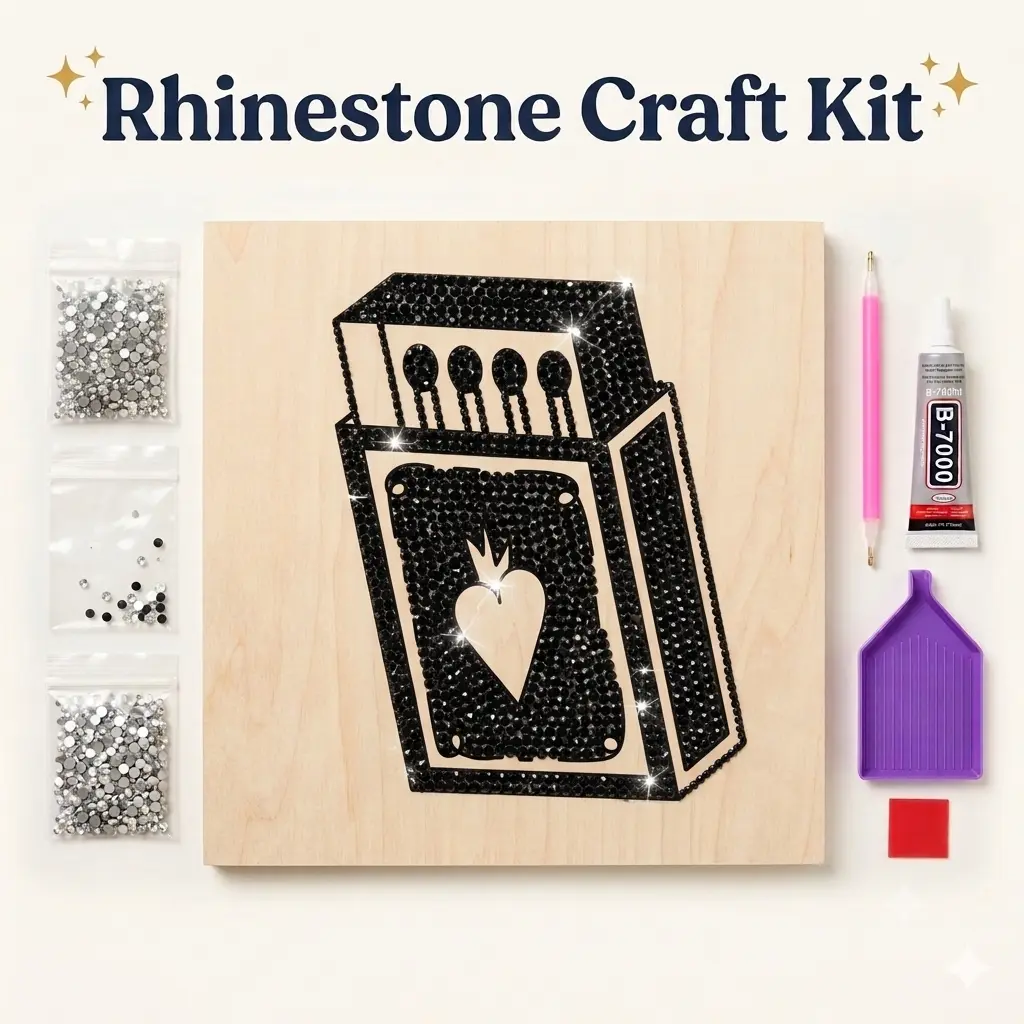 Matchbook Rhinestone Art Kit | DIY Sparkle Craft Board