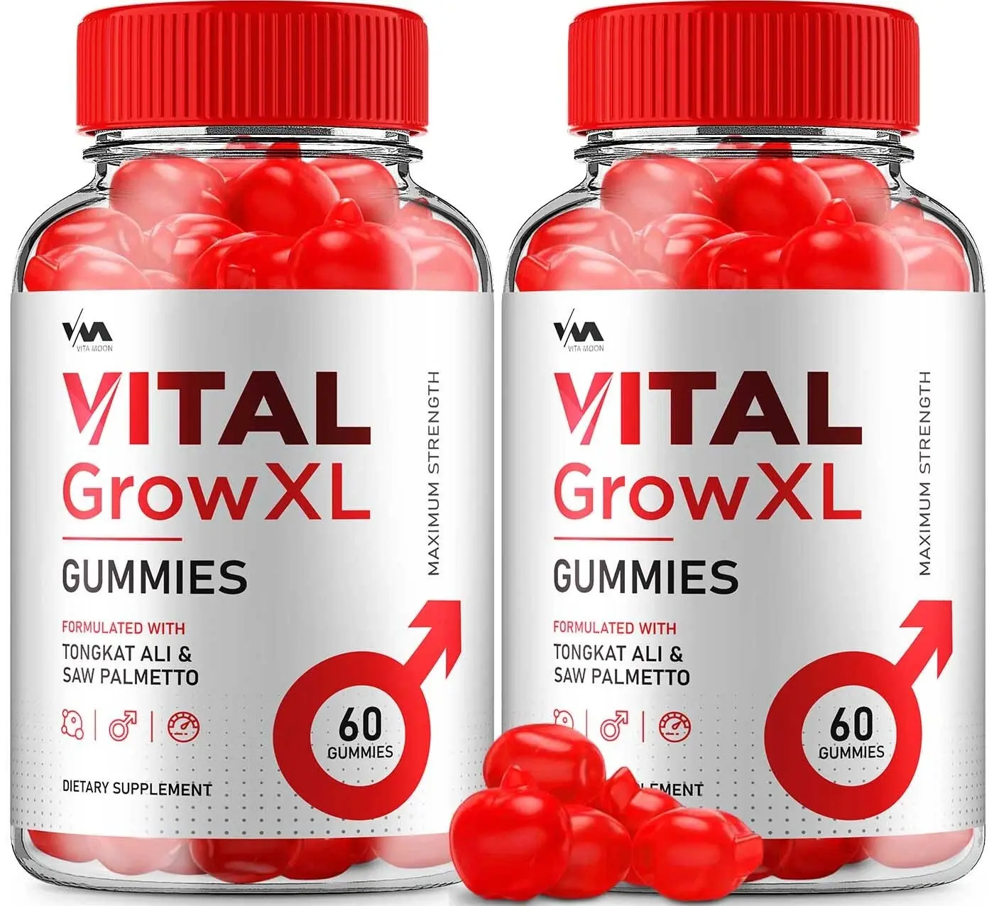 (2 Pack) VitalGrow Gummies Gummy Natural Blend Vitamins  VitalGrowXL , 120