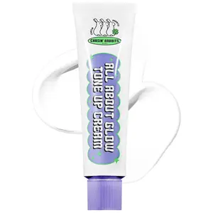 CHASIN' RABBITS All About Glow Tone-up Cream 1.69 fl. Oz, Natural Makeup Base, No Makeup Natural Look, Glow Skin, Long-Lasting Hydrating, Soft Texture, Vegan, Face & Body, K Beauty