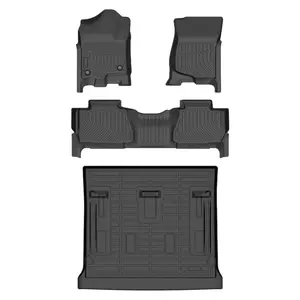 KELCSEECS GMC Yukon(Not XL) 2007-2014 2015-2020 2021-2026 Floor Mats & Cargo Liners, All Weather Protection TPE Duty Non-Slip Custom Automotive, Front & Rear Row & Trunk Mats, Accessories, Waterproof, Easy to Clean, Eco-friendly Material, Safe and Durable