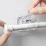 Self-adhesive Curtain Rod Holder, 5/10pcs Wall Mounted Curtain Rod Bracket, Multipurpose Shower Curtain Rod Holder, Bathroom Shower Curtain Rod Bracket, Shower Rods, No Drilling, Durable Material