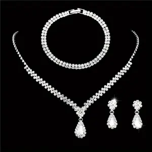 New Style 3-Piece Jewelry Set: Ball Design Necklace, Earrings & Bracelet for Evening Events