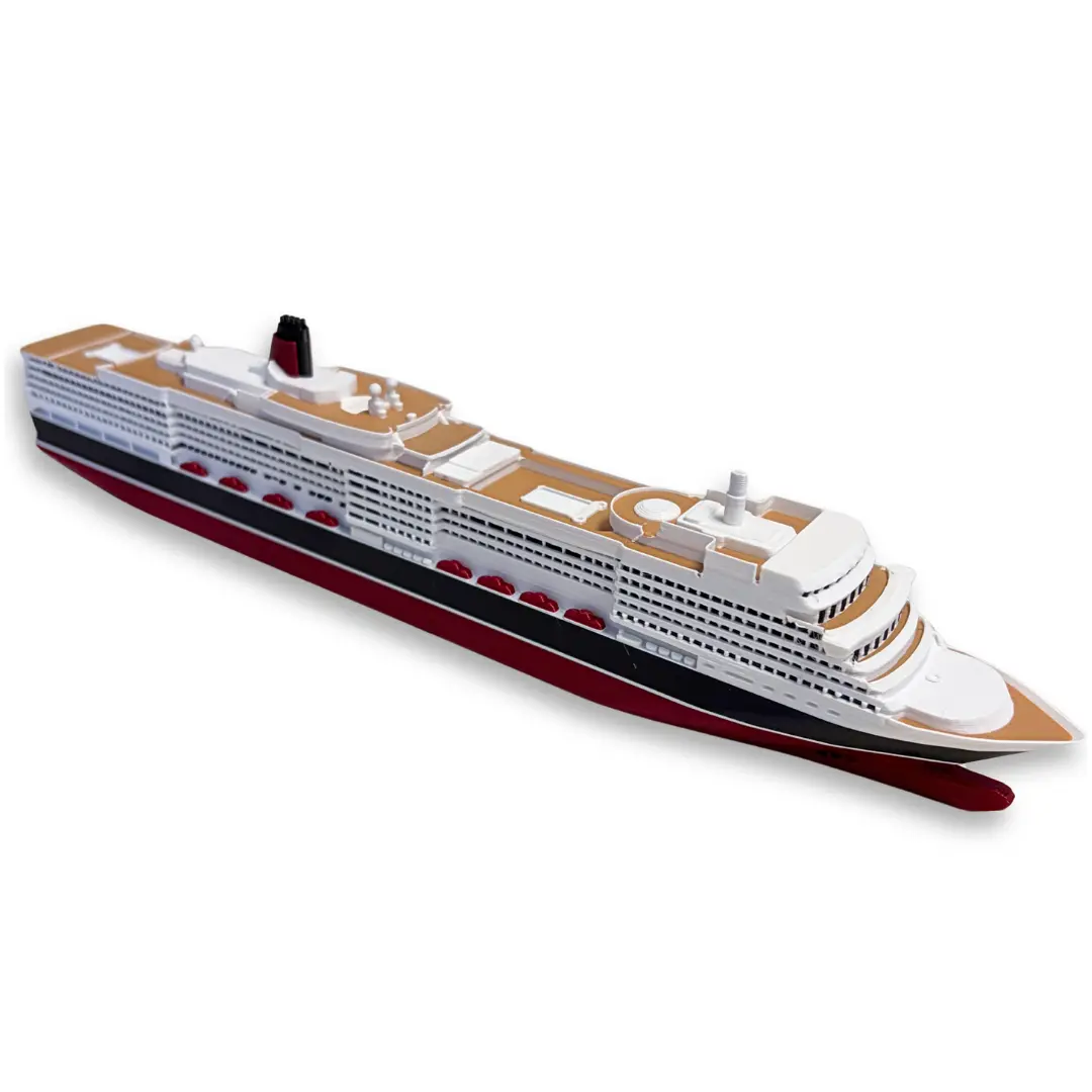 10" Queen Elizabeth Cruise Ship Model - Highly Detailed Display Replica - Cruise Vacation Memorabilia & Nautical Desktop Decor