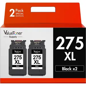High Yield Black Ink Cartridge for Canon PG-275XL, Works With Canon PIXMA TR4720, TS3720, TS3500, TS3522, TS3520, TS3722, TR4700, TR4722, TR4723 (2 Pack)