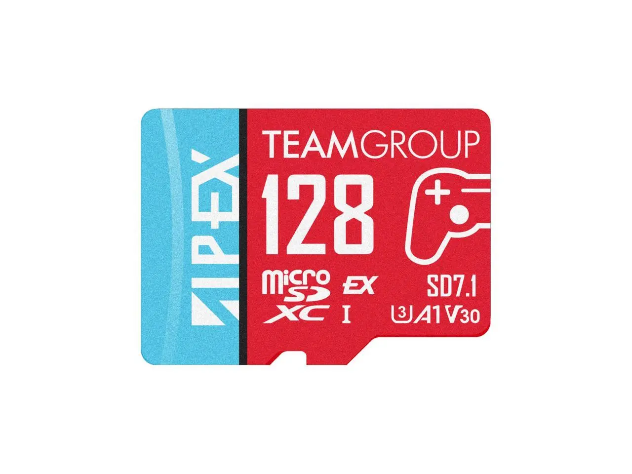 Team 128GB APEX SD7.1 Ultra-Fast microSDXC UHS-I/U3 Memory Card, compatible with Nintendo-Switch, Steam Deck, and ROG Ally, Speed Up to 800MB/s (TAPMSDE128GIV30A102)