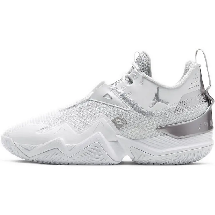Jordan Air Westbrook One Take Triple White' Retro Cushioned Mid Top Basketball Shoes Men's CJ0781-100