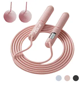 Skipping Ropes for Adults -Cordless Counter Jump Rope with Large Cordless Ball-Weighted Jump Rope for Women with LCD Display