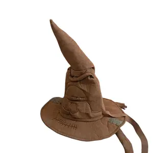 Fashion Movies Witch Wizard Hat Sorting Hat Leather Halloween Party Props Dress Up Hat Men Cosplay Costume Accessories