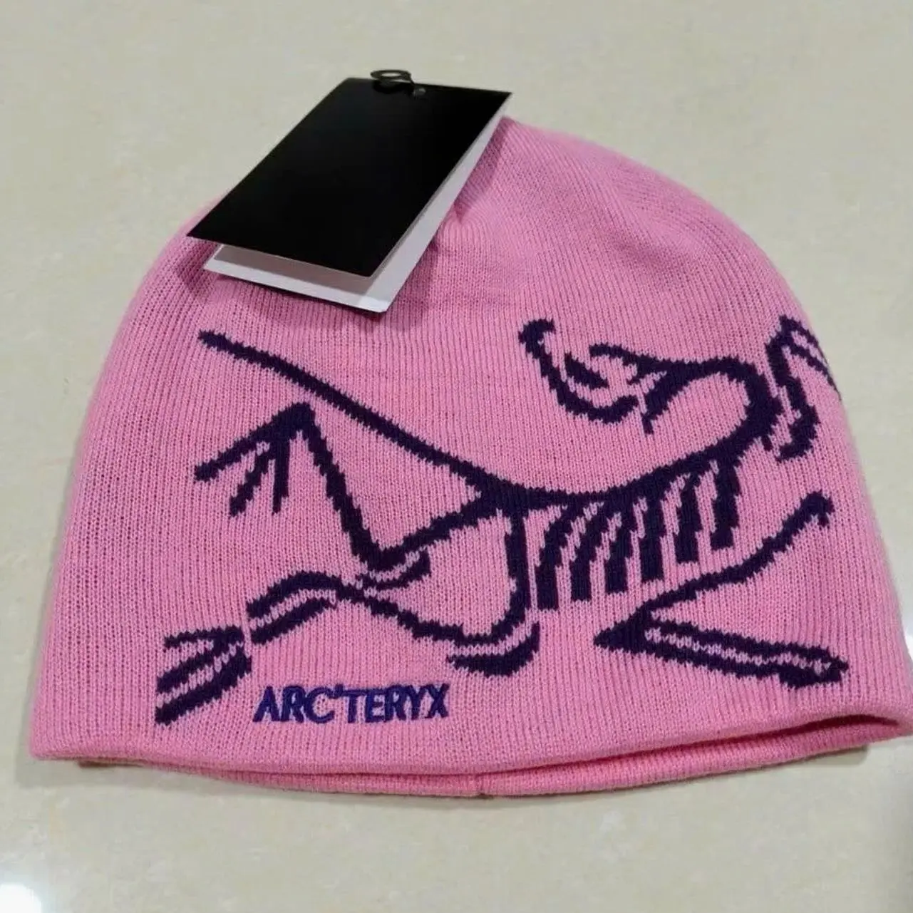 Arc'teryx Gorpcore Thermal Beanie, Circular Wreath Layout, Premium Primitive Bird Skeleton Design, Assorted Color Pack Skullcap (New)