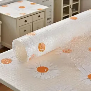 Daisy Non-Slip Kitchen Cabinet Mat, No Adhesive Drawer Pad, Waterproof Refrigerator Mat, Floral Pattern, 1pcs Countertop Protector