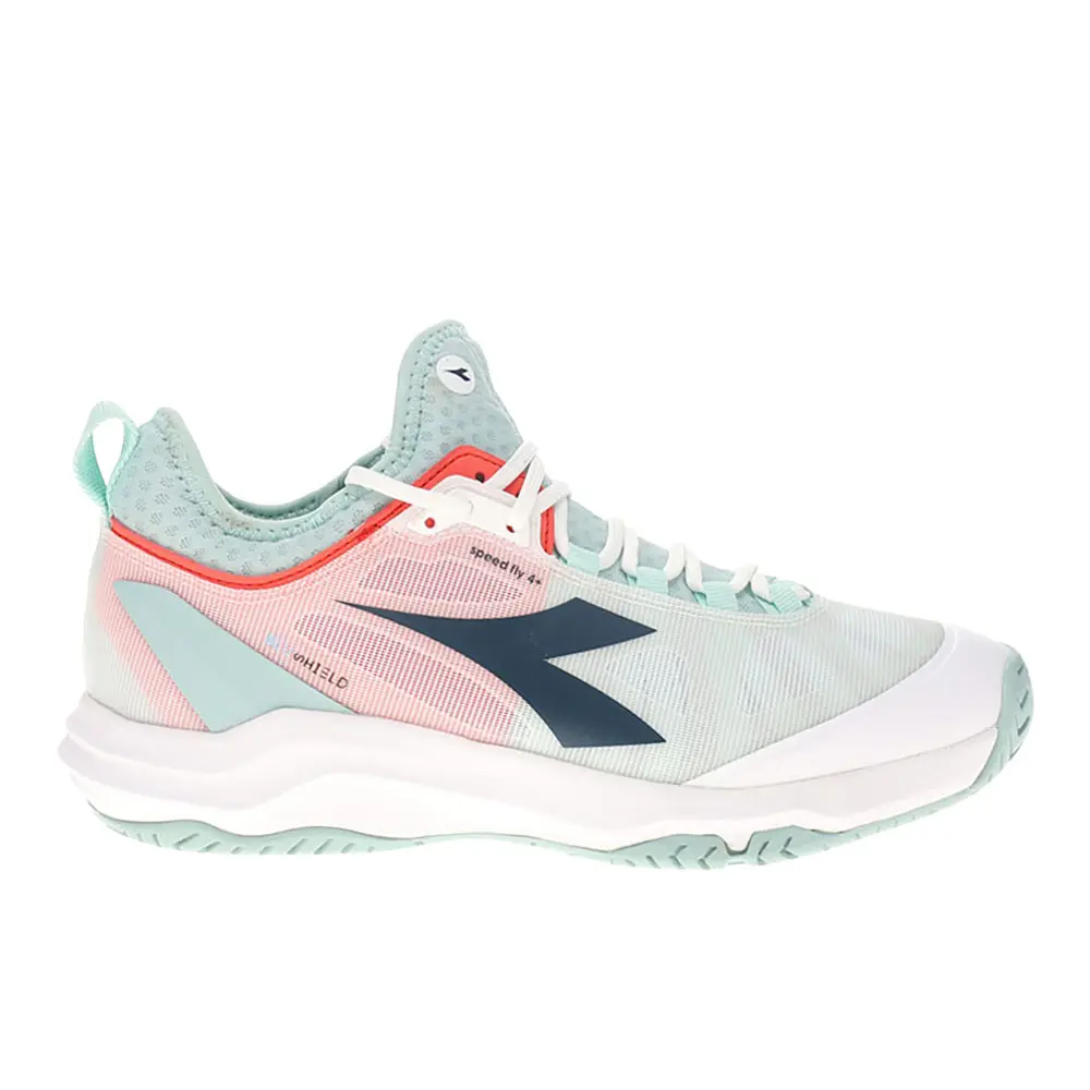 diadora Womens Speed Blushield Fly 4 Plus Ag Tennis Sneakers Shoes - Blue