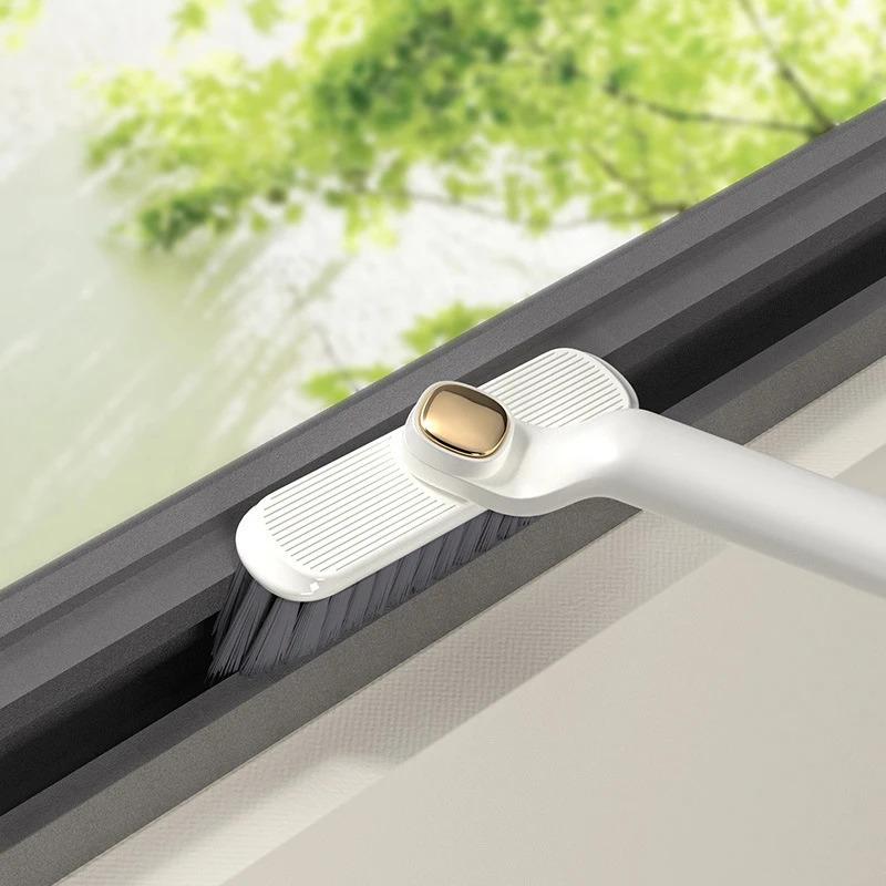 Multi-Function Rotating Crevice Cleaning Brush Hand-held 360° Rotating Corners Cleaning Tool for Bathroom Kitchens Tile Floors