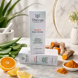 Thévaa 2 packs turmeric & hyaluronic acid hydrating face serum  Lightweight Facial Shea Daily