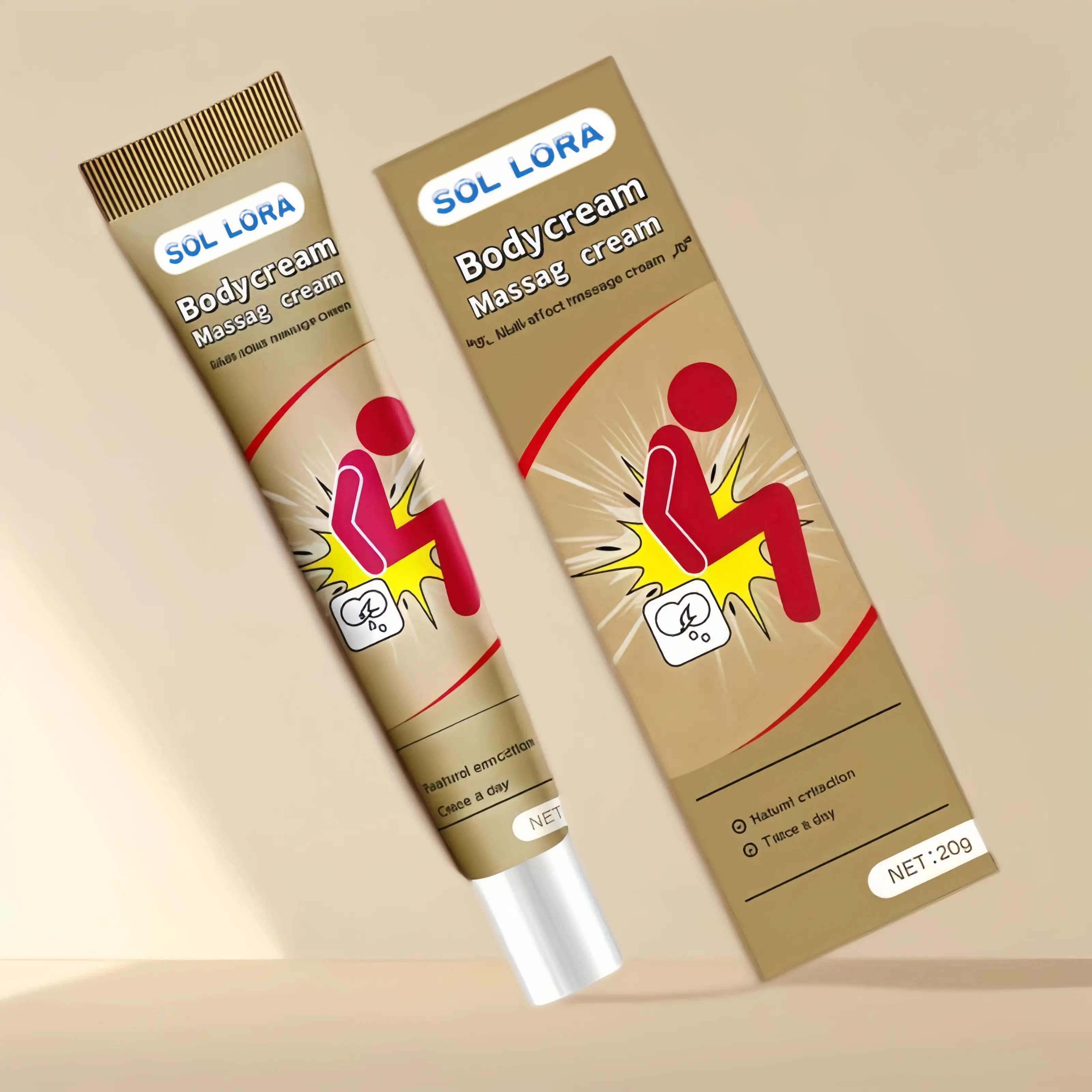 SOL LORA Body Care Cream 20g - Gentle Moisturizer for Hemorrhoid Pain & Itching Relief - Non-Irritating Pure Natural Ingredients - Suitable for Men & Women