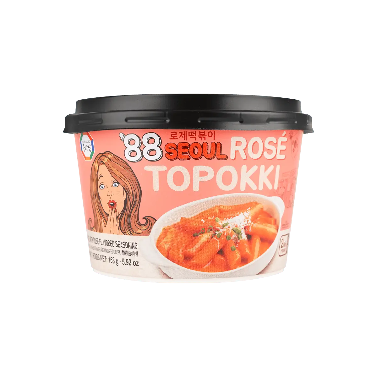 SURASANG 88 Seoul Rose Tteokbokki 168g - Authentic Korean Spicy Rice Cakes, Idol Favorite, Quick & Easy Meal
