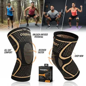 ARITAUM Copper Knee Braces 2 Packs for Knee Pain Relief & Support 3D Knitting Technology for Meniscus Tear, Running, Weightlifting, Workout, ACL, Arthritis, Joint Pain Relief -  ARITAUM Brand, Special Gift for the Winter