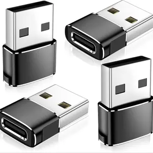 USB C Female to USB Male Adapter, 2/3 Counts Type C to USB A Charger Cable Converter, Compatible with iPhone 11 12 13 14 15 16 Plus Pro Max, iPad Pro Air 4 Mini 6, Samsung Galaxy S24 S23 S22 S21, Pixel