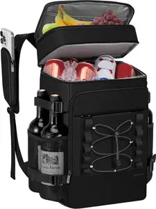 40-Can Cooler Backpack – Insulated Leak-Proof Travel Cooler Bag with 2 Compartments for Beach, Picnic, Hiking, Camping & BBQ