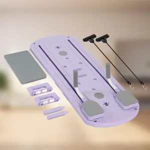 Pilates Board, Foldable Pilates Reformer Equipment, 8-in-1 Multi-Purpose Portable Pilates Reformer Set, Home Pilates Kit for Home Workout, Fitness, Exercise, Abs, Core Equipment