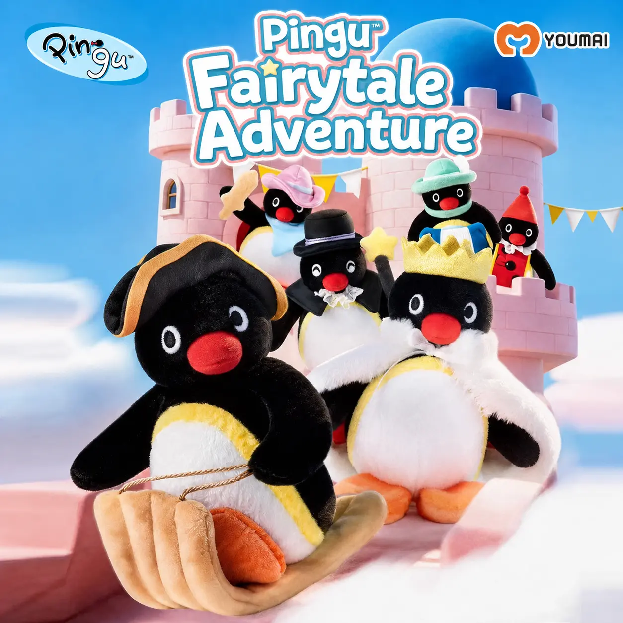Pingu Fairy Tale Roam Series Pendant Blind Box Classic Penguin Fluffy Plush Charm Cute Costume Design Lovely Backpack Accessory To Enrich Daily Outfits For Young Fans