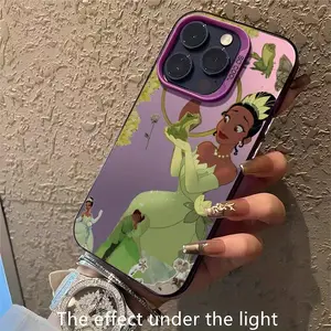 Princess Tiana frog prince kiss For iPhone 17 Pro MaxAir,16,15,14,13,12,11,Pro,MAX,Plus & Samsung Galaxy S25 Ultra S24 S23 S22 S21 Plus Anti drop phone case