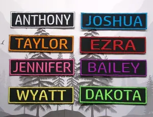 Custom Name Patch "Your Name" Personalized Name Tag Embroidered Iron-on/Sew-on Applique Uniform Costume Vest Clothing Backpack Jacket DIY Embroidered Patches