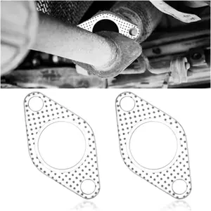 2PCS 1.5 inch 2-Bolt Car Exhaust Flange Gasket Professional Exhaust Manifold Gasket Made of High Temp Material Car Accessories