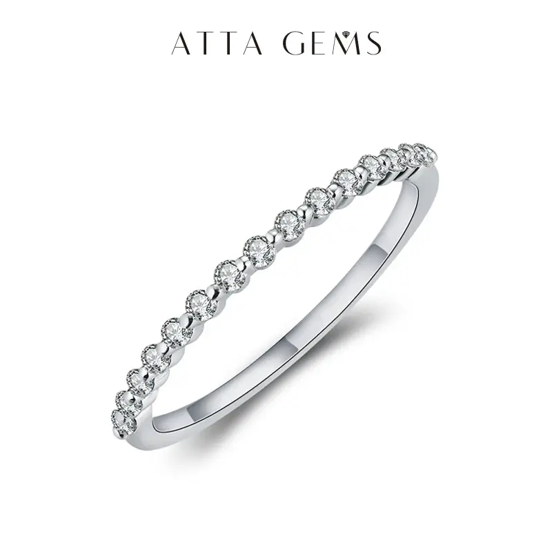 Bubble Ring for Women Synthetic Moissanite Solitaire Ring Eternity 925 Silver Wedding Band Engagement R107, Solitaire Engagement Bands, Jewelry summerwins,summerwins Elegant Fashion Rings tiktokshopbacktoschool