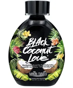 Tanning Paradise Black Coconut Love Tanning Lotion | Coconut Oil | Age-Defying | Tattoo Protecting Formula | Ultra Hydrating Dark Tanning Lotion, 13.5oz