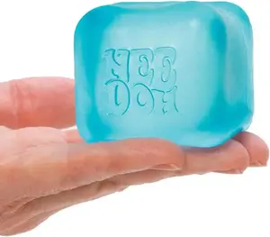 NeeDoh Fun Cube Stress Relief Toy - Soft Cute Squeeze Toy, Multiple Colors - ADHD Gift for Women, Girl's Toy, Anxiety Relief Toy, Fun Christmas Stocking Stuffer - Stress Relief Toy for Ages 3 and Up