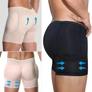 Menswear Underwear Boxer Briefs Tummy Control Body Shaper Hip Enhance Butt Lifter Shapewear with Removable Padded Shorts Spandex Nylon for All Seasons Day Natural Slim-Fitting Clothes Stretch Lingerie Gamis