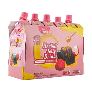 SUNITY Lychee Honey Flavor Jiji Turtle Jelly 5 Bags 1265g - Refreshing Dessert