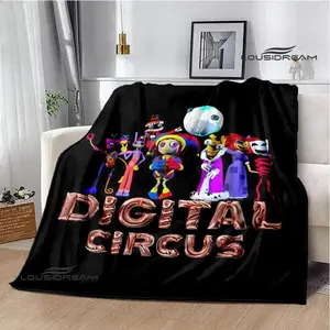 THE AMAZING DIGITAL CIRCUS Cartoon Blanket Warm Flannel Blankets Soft Cozy Blanket Sofa Travel Blanket Bed Linings Birthday Gift