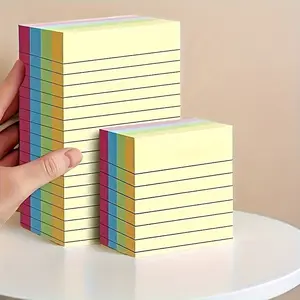 100pcs Colorful Sticky Notes, Creative Memo Pad, Four Colors Available, Tear-Off Notepad, Suitable for Office and Home Use, Space-Saving, Office Supplies